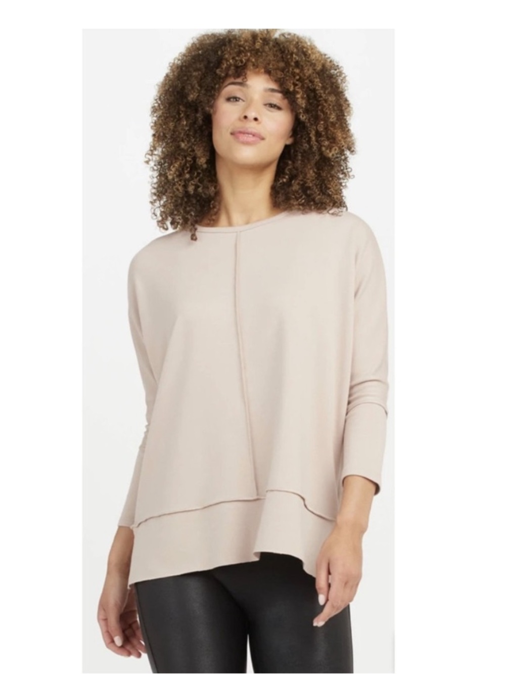 Spanx Perfect length dolman sleeve top women medium beige